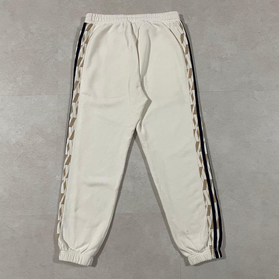 古着 NERDY スウェットパンツ サイドストライプ モノグラム M クリーム