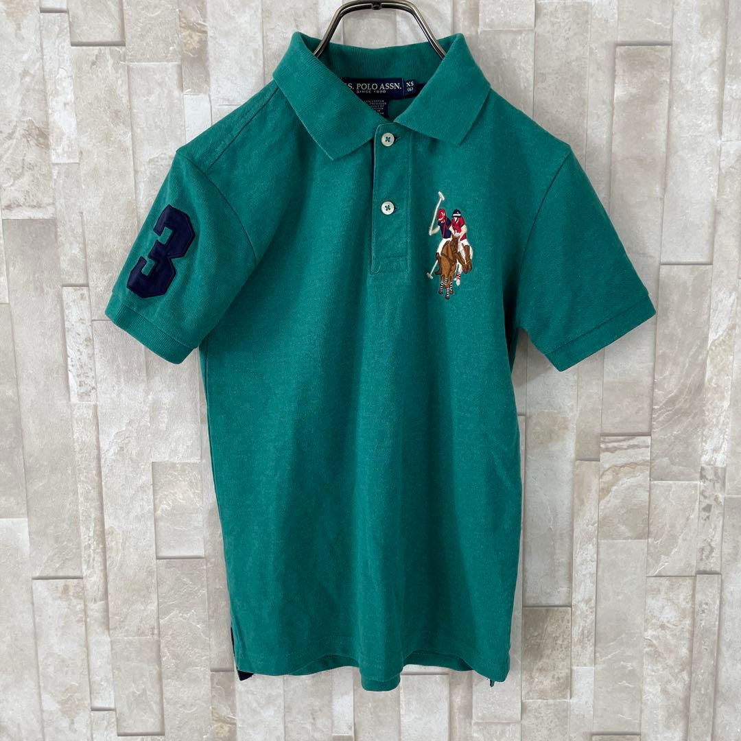 【美品】U.S. POLO ASSN. 半袖ポロシャツ サイズXS グリーン