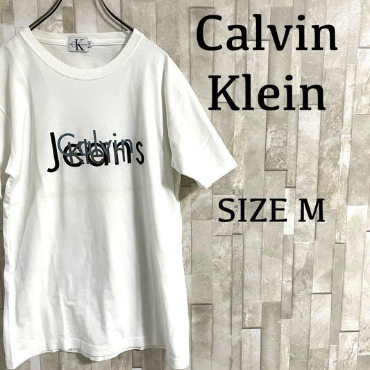 古着 Calvin Klein Jeans 半袖Tシャツ サイズM ホワイト