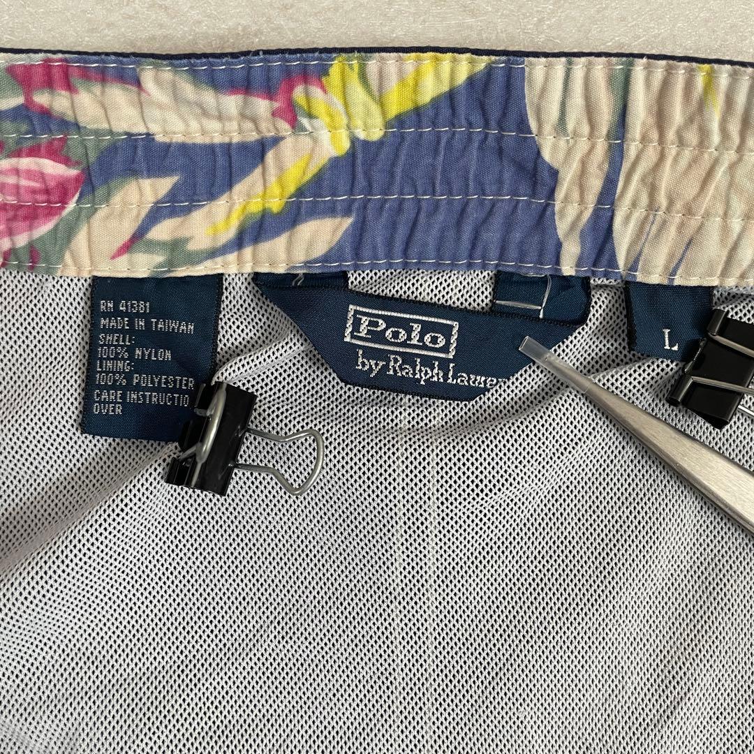 【希少】90s POLO RALPH LAUREN ネイビー スイムショーツ