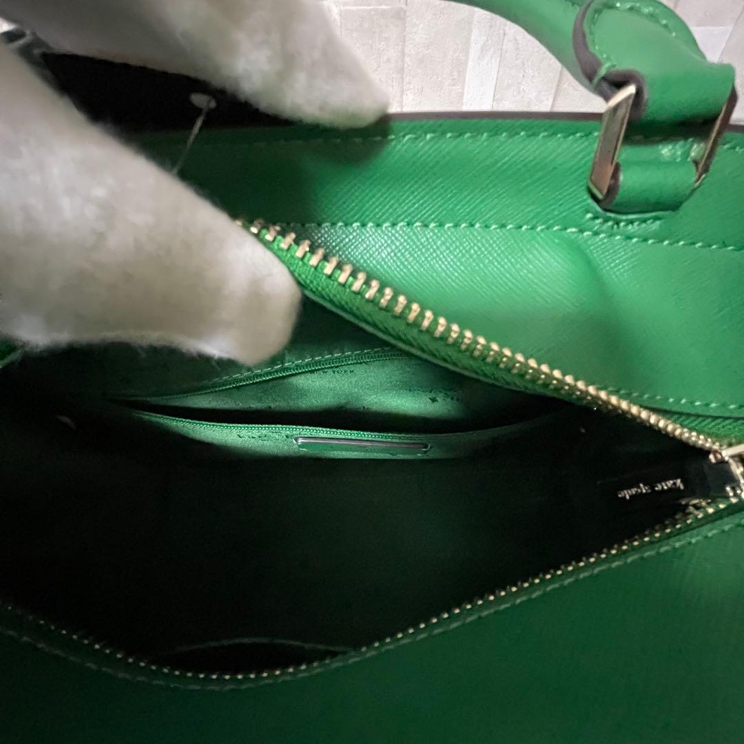 訳あり新品 kate spade ハンドバッグ 2way グリーン