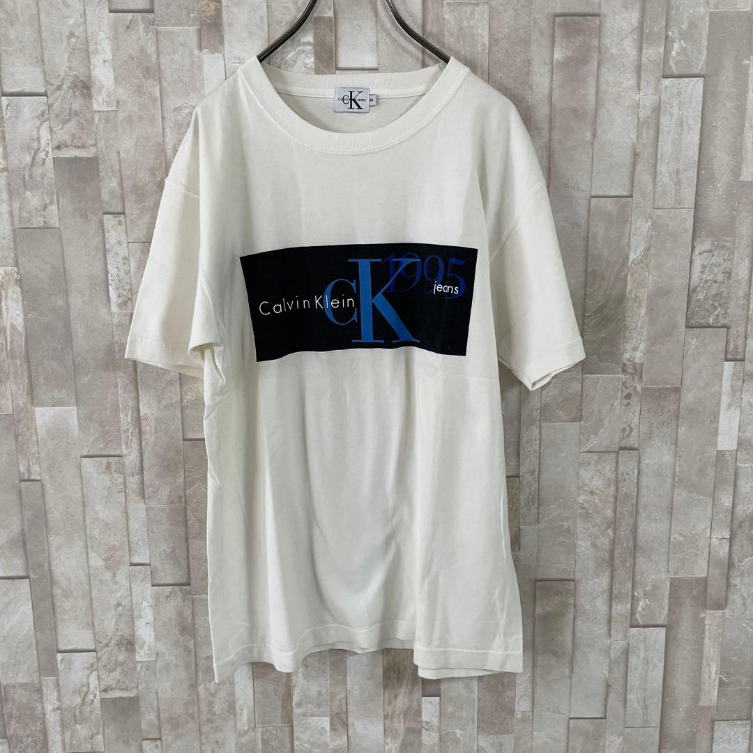 【美品】90s Calvin Klein Jeans Tシャツ M ホワイト