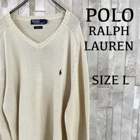 90s POLO RALPH LAUREN ニット セーター ポニー刺繍 厚手