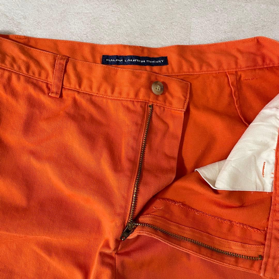 90s RALPH LAUREN SPORTハーフパンツ サイズ10 オレンジ