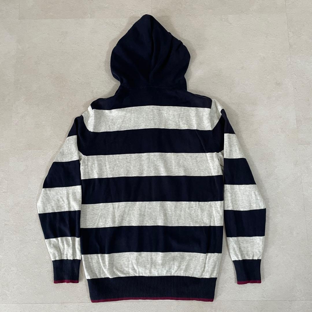 古着 BURBERRY BLACK LABELジップアップパーカー ロゴ刺繍 M