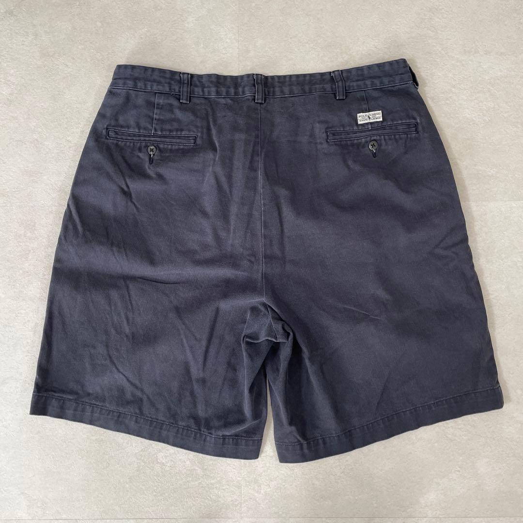 【美品】90s POLO RALPH LAUREN ハーフパンツ 36 紺色