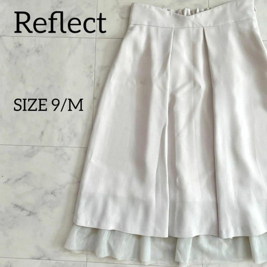 【新品未使用】リフレクト レディース 膝丈 フレアスカート Mサイズ 無地