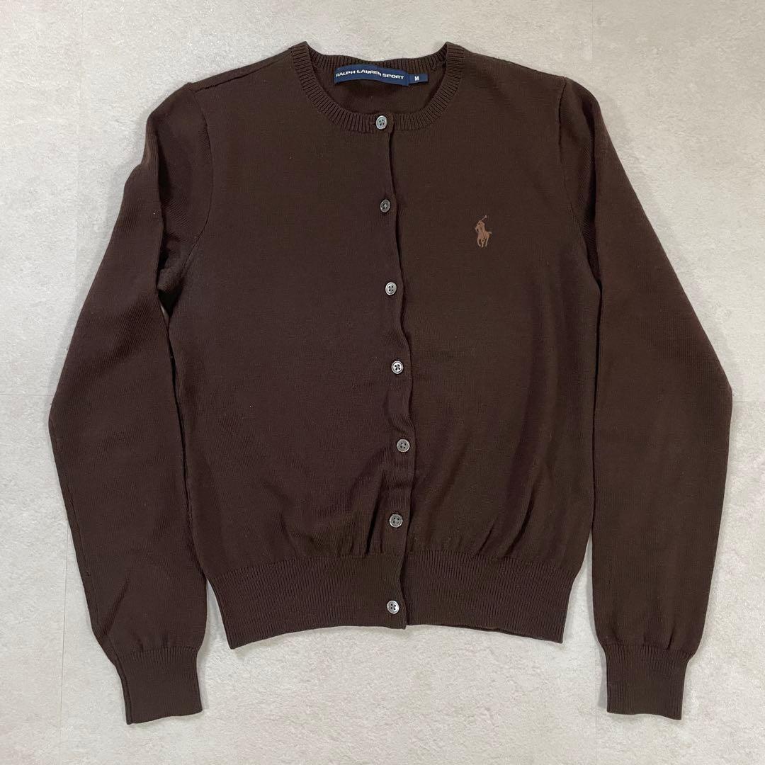 【美品】RALPH LAUREN SPORT 長袖カーディガン ポニー刺繍 M