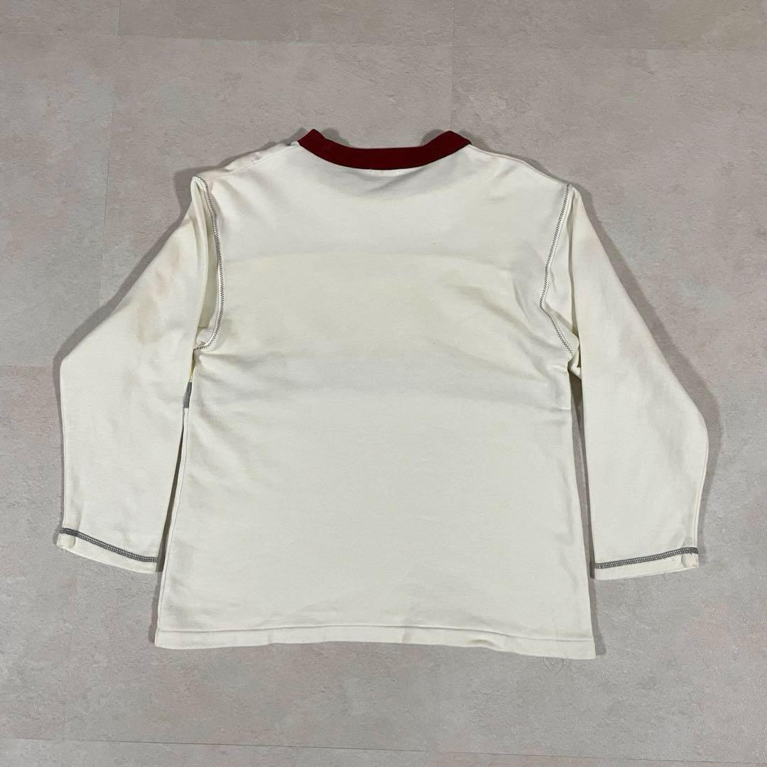 古着 Munsingwear 長袖トレーナー ビッグロゴ刺繍 マルチカラー