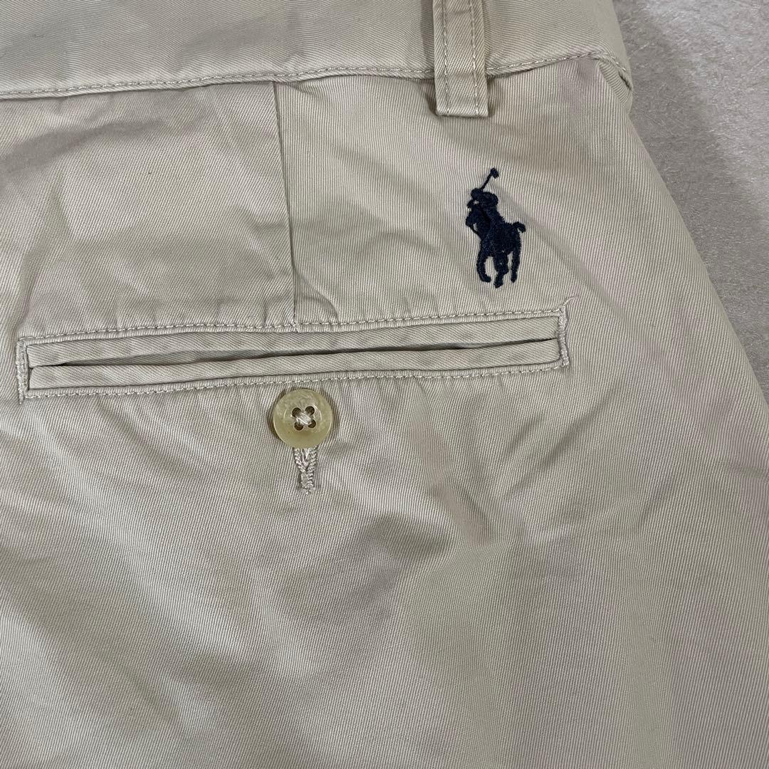90s POLO RALPH LAUREN ハーフパンツ 32 アイボリー