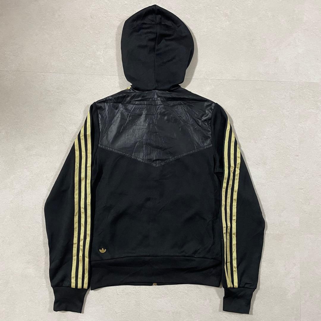 【希少美品】adidas Originals コーティングジャージ 黒 金