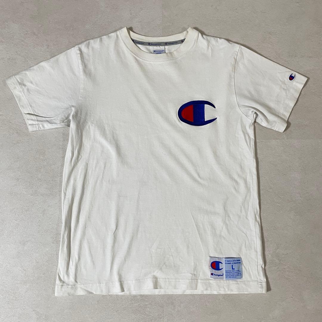 古着 Champion 半袖Tシャツ サイズL ホワイト