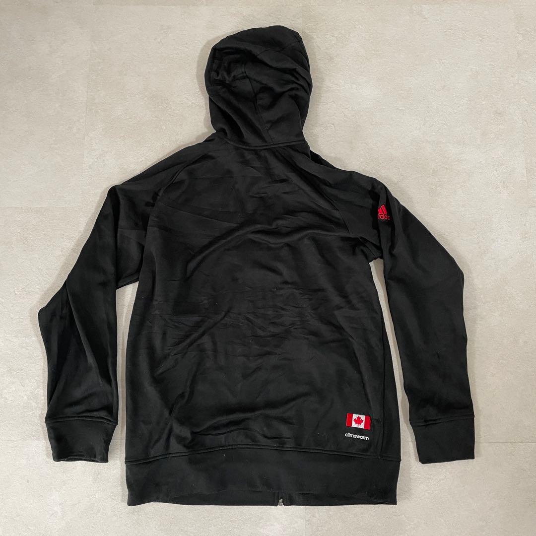 【美品】adidas カナダ オリンピックモデル ジップアップパーカー L 黒