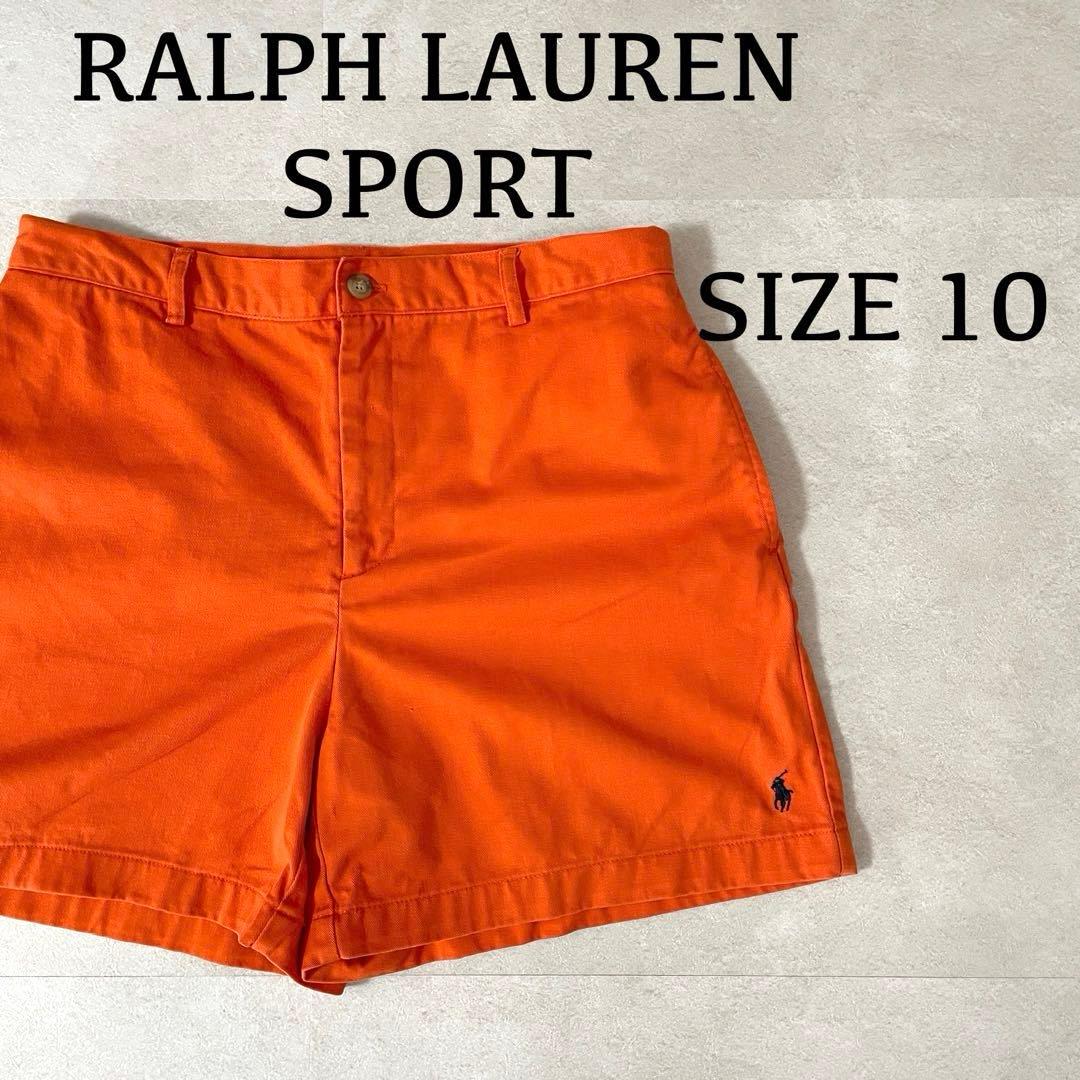 90s RALPH LAUREN SPORTハーフパンツ サイズ10 オレンジ