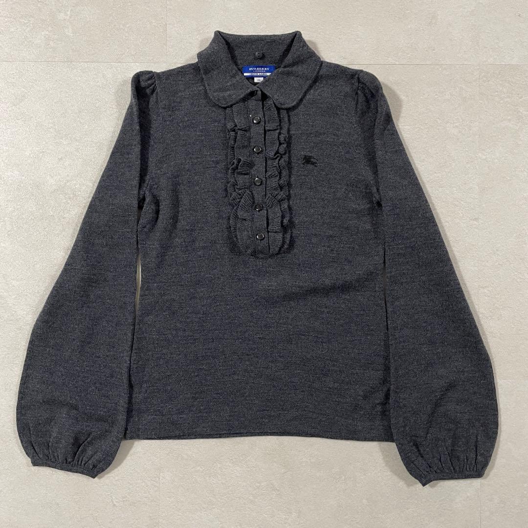 【美品】BURBERRY LONDON ブルーレーベル 長袖ニットブラウス