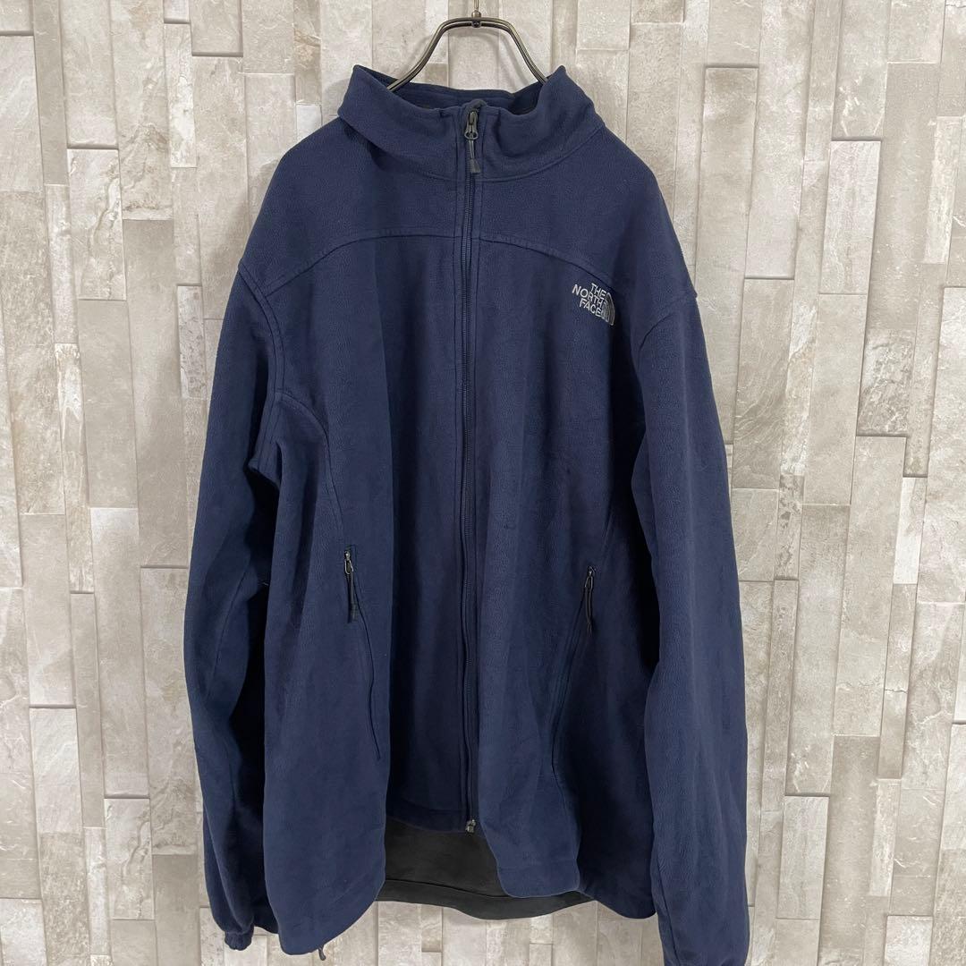 古着 THE NORTH FACE フリースジャケット サイズXL ネイビー