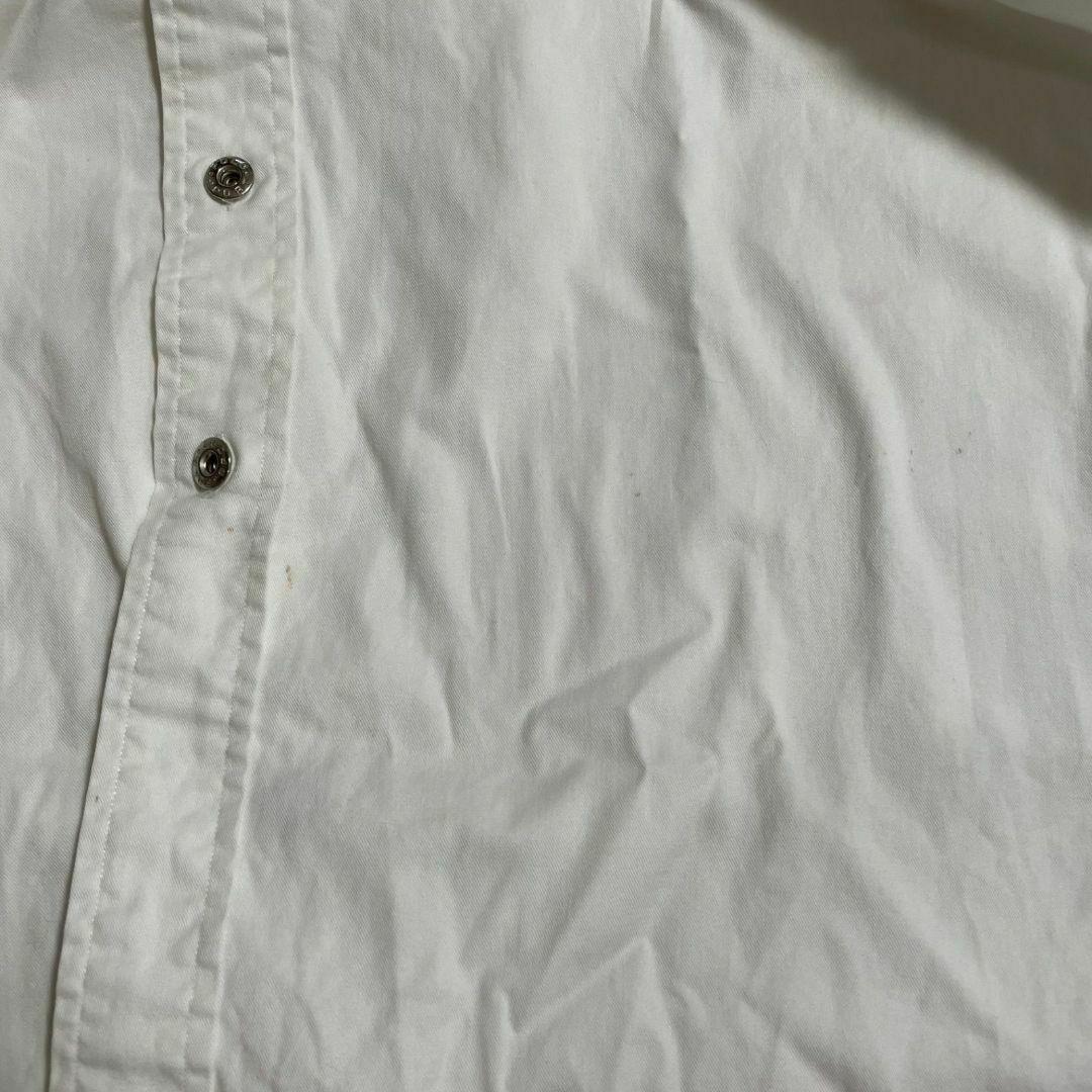 古着 ラルフローレン メンズ 半袖 シャツ Lサイズ ホワイト