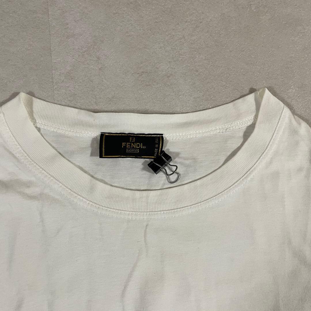 古着 FENDI ヴィンテージ 半袖Tシャツ ロゴプリント サイズL相当