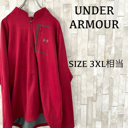 古着 UNDER ARMOUR ハーフジップ フリース レッド