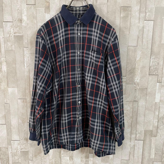 90s BURBERRY バーバリー 長袖シャツ チェック柄 サイズM