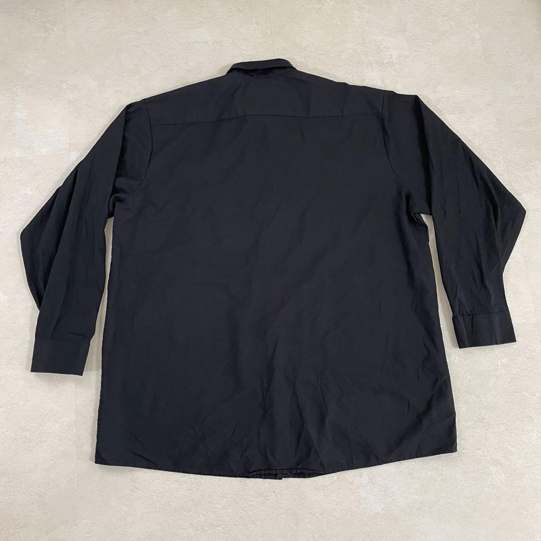 【美品】RED KAP 長袖ワークシャツ サイズXXL ブラック