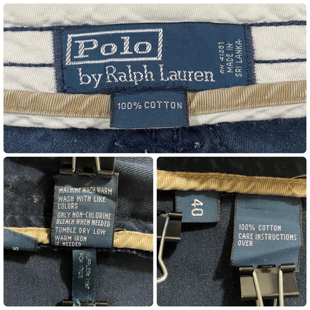 90s POLO RALPH LAUREN ハーフパンツ ネイビー サイズ40
