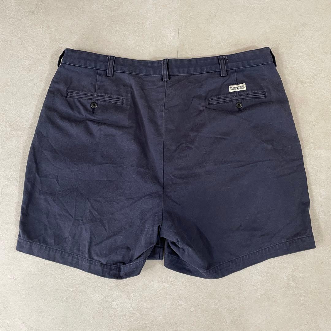 【美品】90s POLO RALPH LAUREN ハーフパンツ 40 紺色