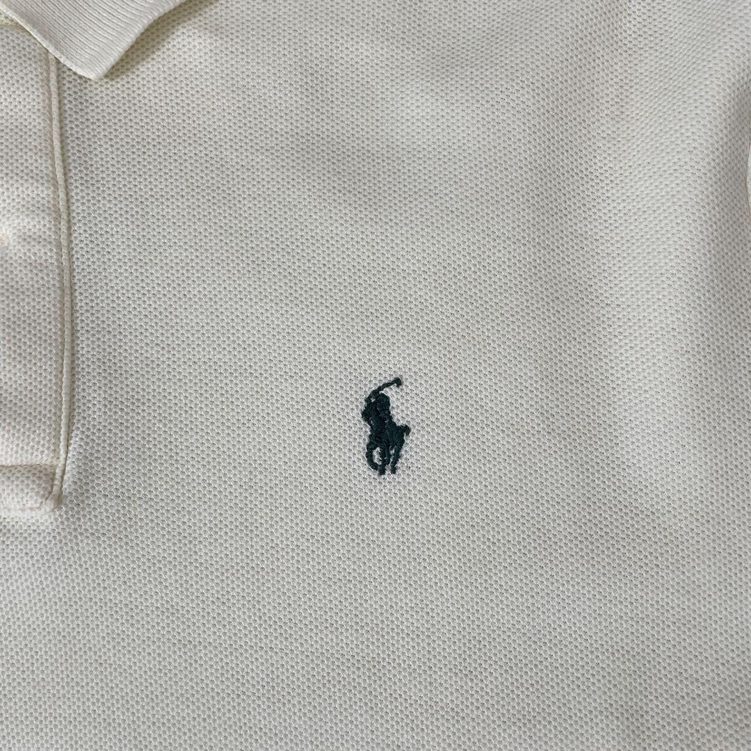 90s POLO RALPH LAUREN 半袖ポロシャツ サイズM アイボリー