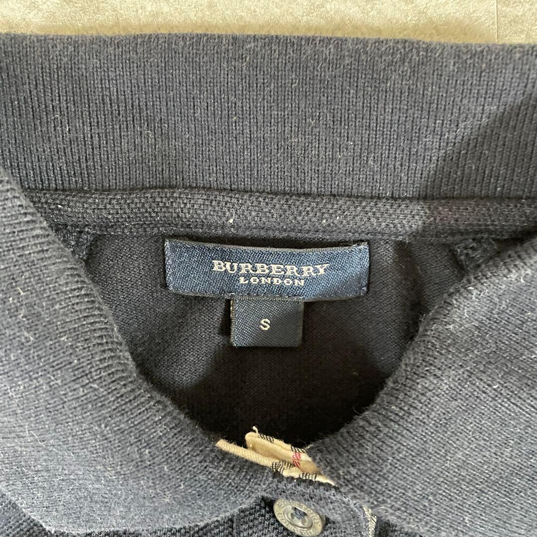 【美品】BURBERRY LONDON 半袖ポロシャツ バーバリーチェック 黒