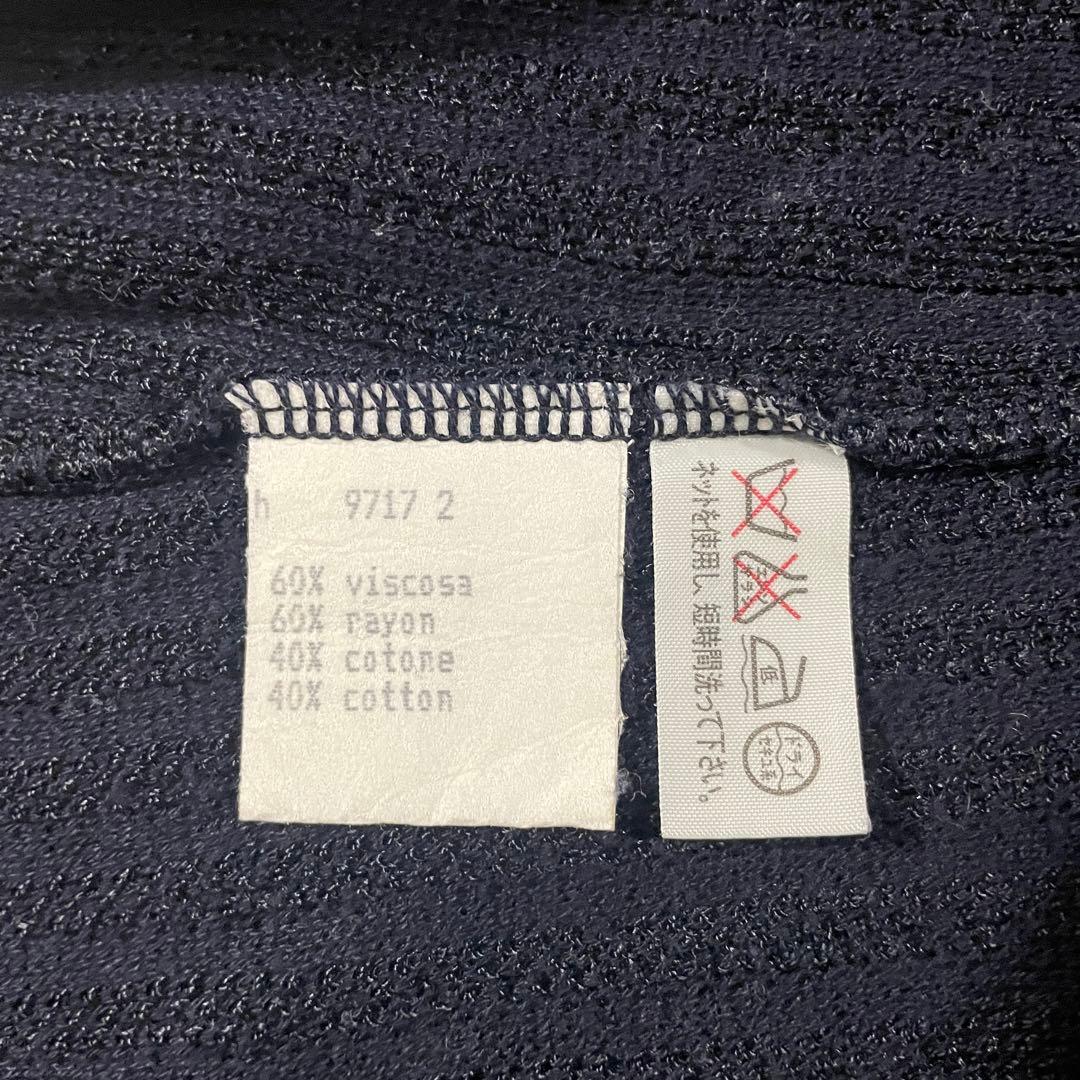 【美品】FENDI 半袖ニットシャツ サイズ42 ネイビー