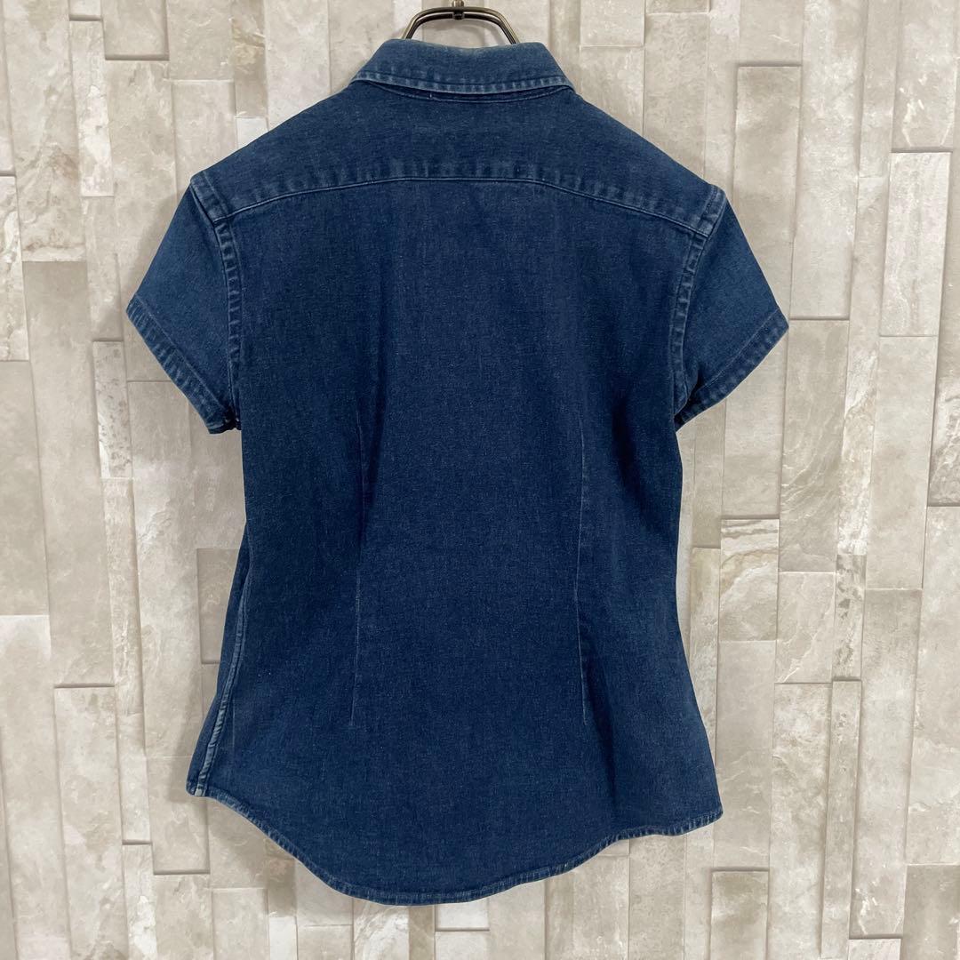 【美品】90s POLO RALPH LAUREN 半袖デニムシャツ ポニー刺繍