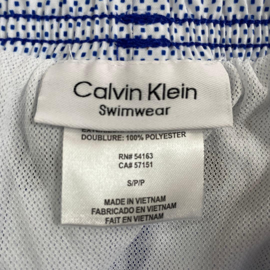 【新品未使用タグ付】Calvin Klein ブルー スイムショーツ S