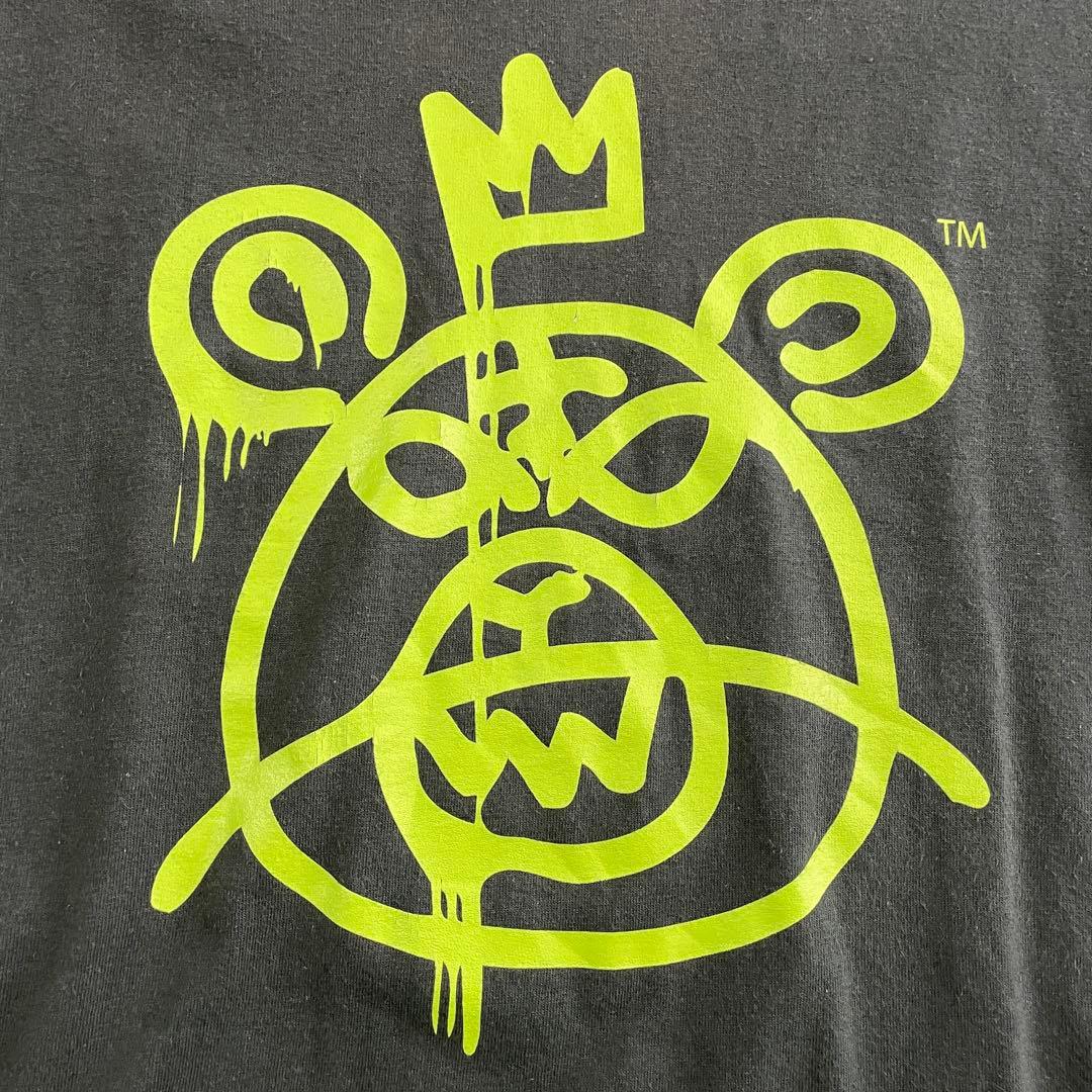 古着MISHKA(MNWKA)ロゴプリント Tシャツ Lサイズ ダークグリーン