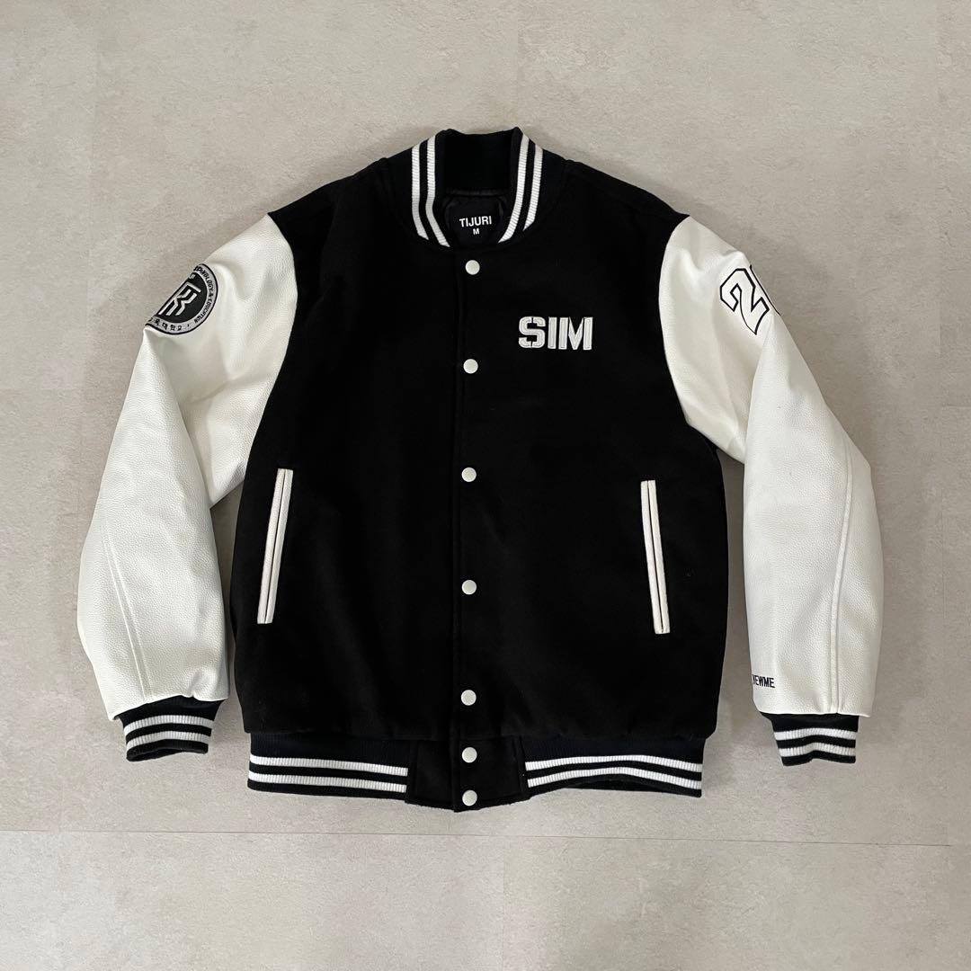 【希少韓国限定】⭐︎日本未発売⭐︎TIJURI スタジャン バックロゴ刺繍 M