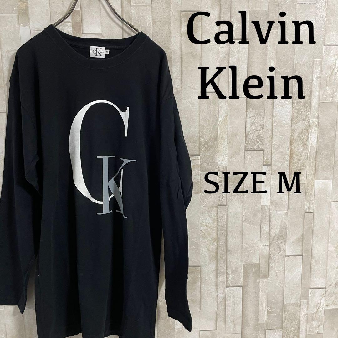 古着 Calvin Klein Jeans 長袖Tシャツ サイズM ブラック
