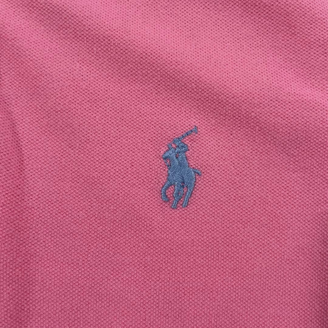 古着 POLO RALPH LAUREN 半袖ポロシャツ ポニー刺繍 ピンク