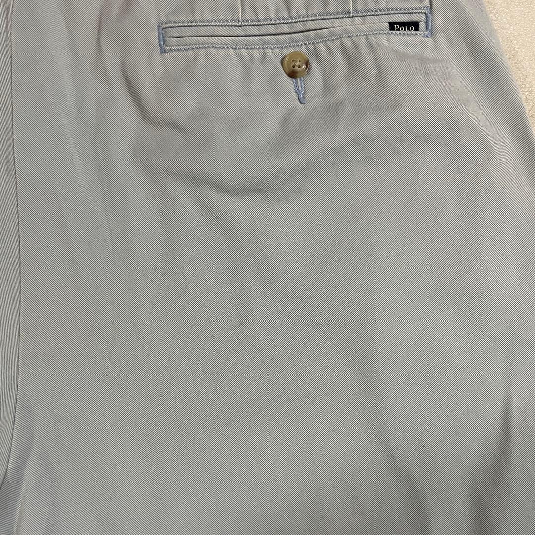 古着 POLO RALPH LAUREN ハーフパンツ ライトブルー 34