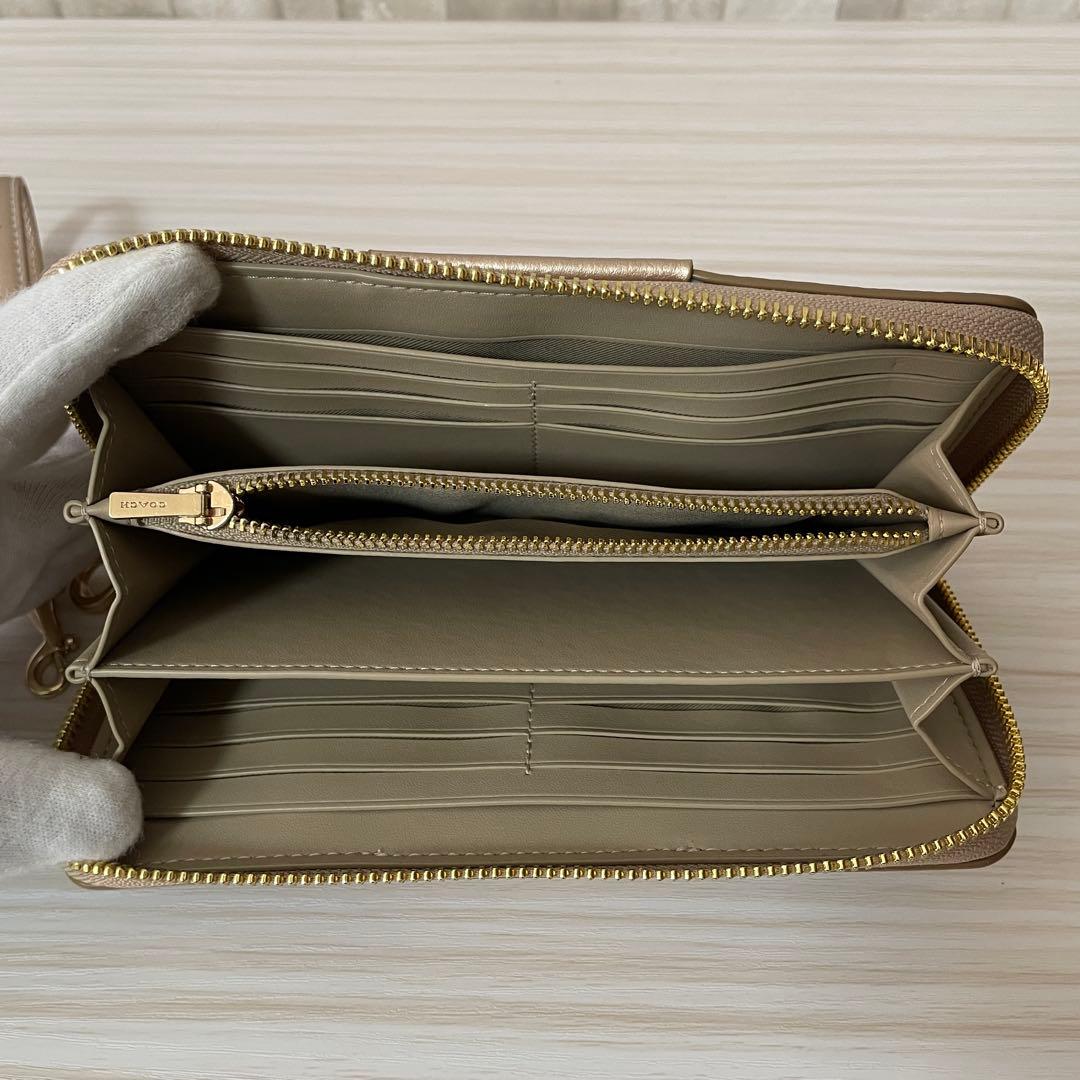 訳あり新品 【箱付き】COACH 長財布 シグネチャー柄