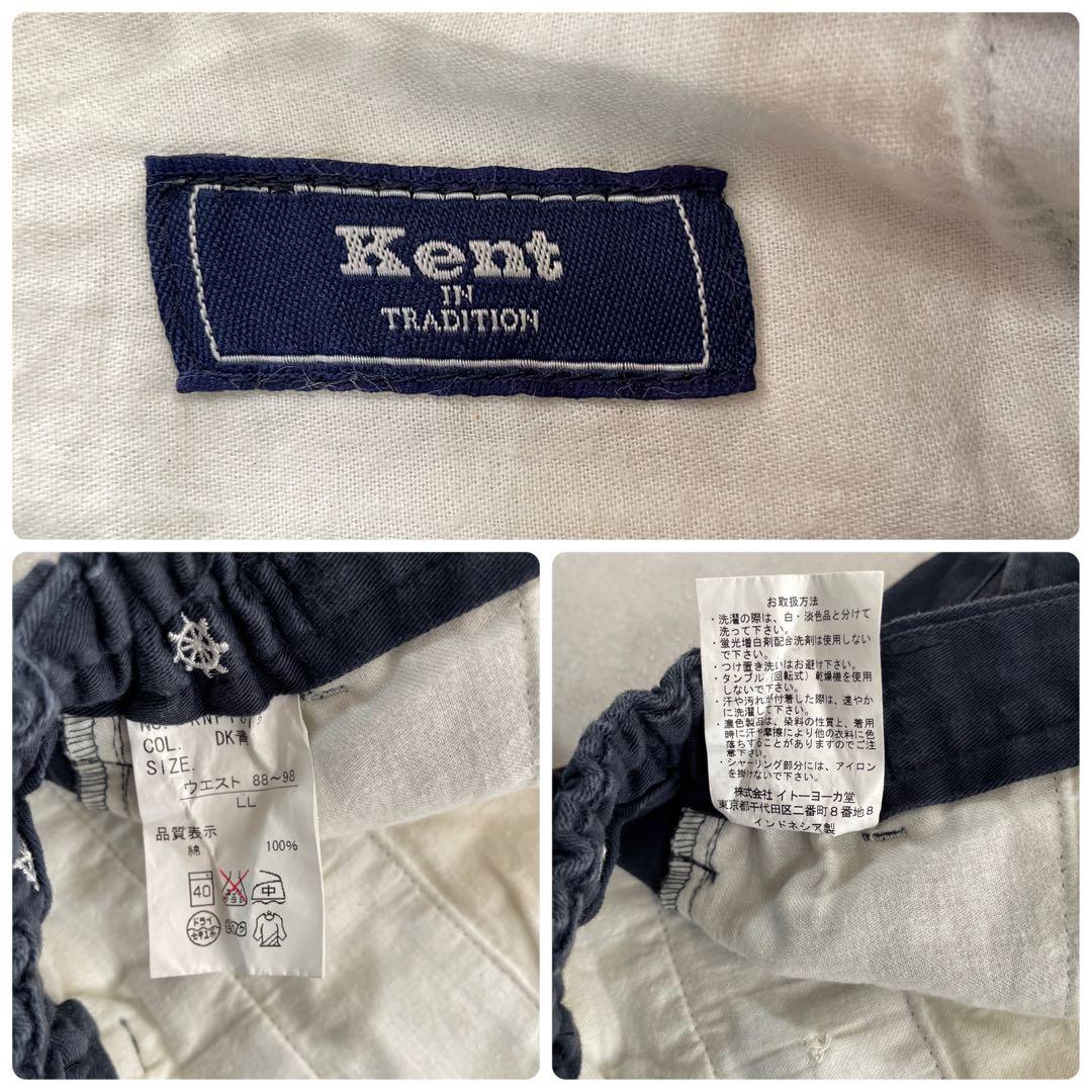 【美品】Kent IN TRADITION ハーフパンツ 総柄 XL ネイビー