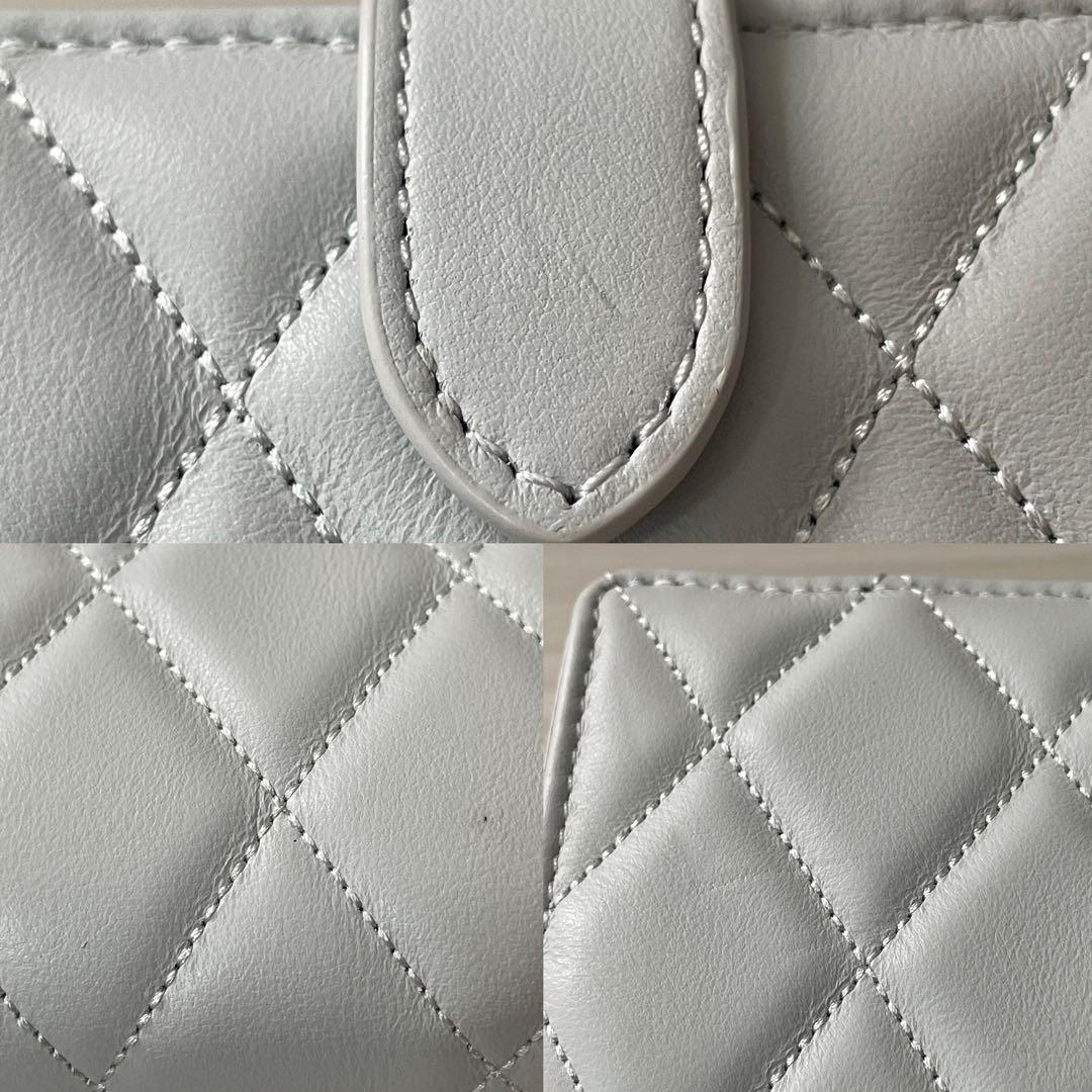 訳あり新品 kate spade 二つ折り財布 キルティング
