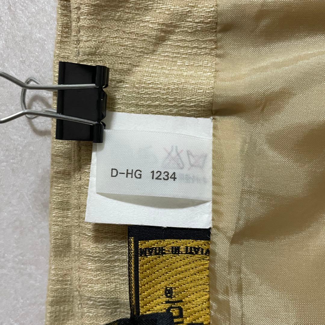 【美品】FENDI ひざ丈スカート イタリア製 麻100％ 40 ベージュ系