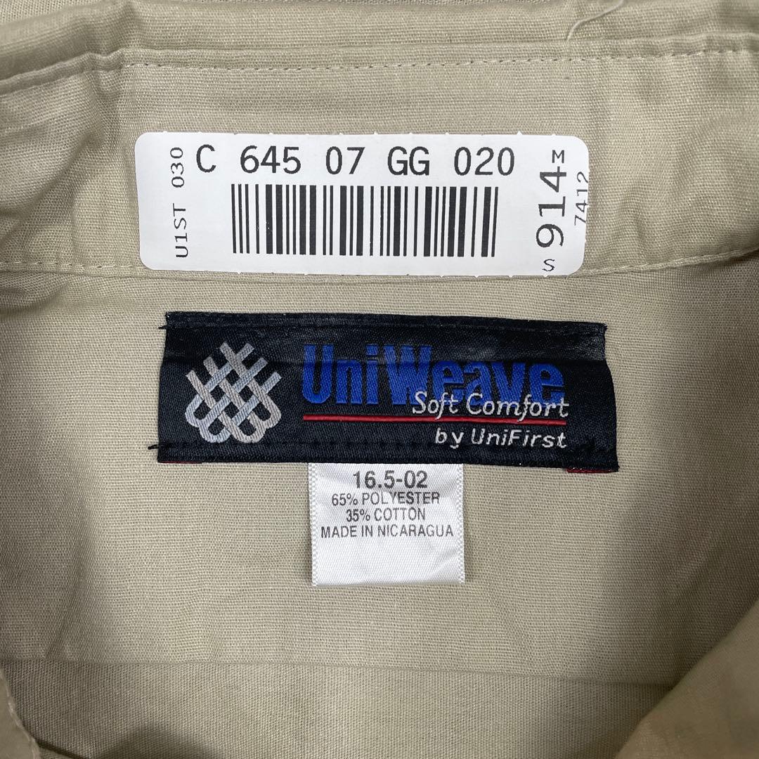 古着 Unifirst ユニファースト 長袖ワークシャツ サイズXL ベージュ
