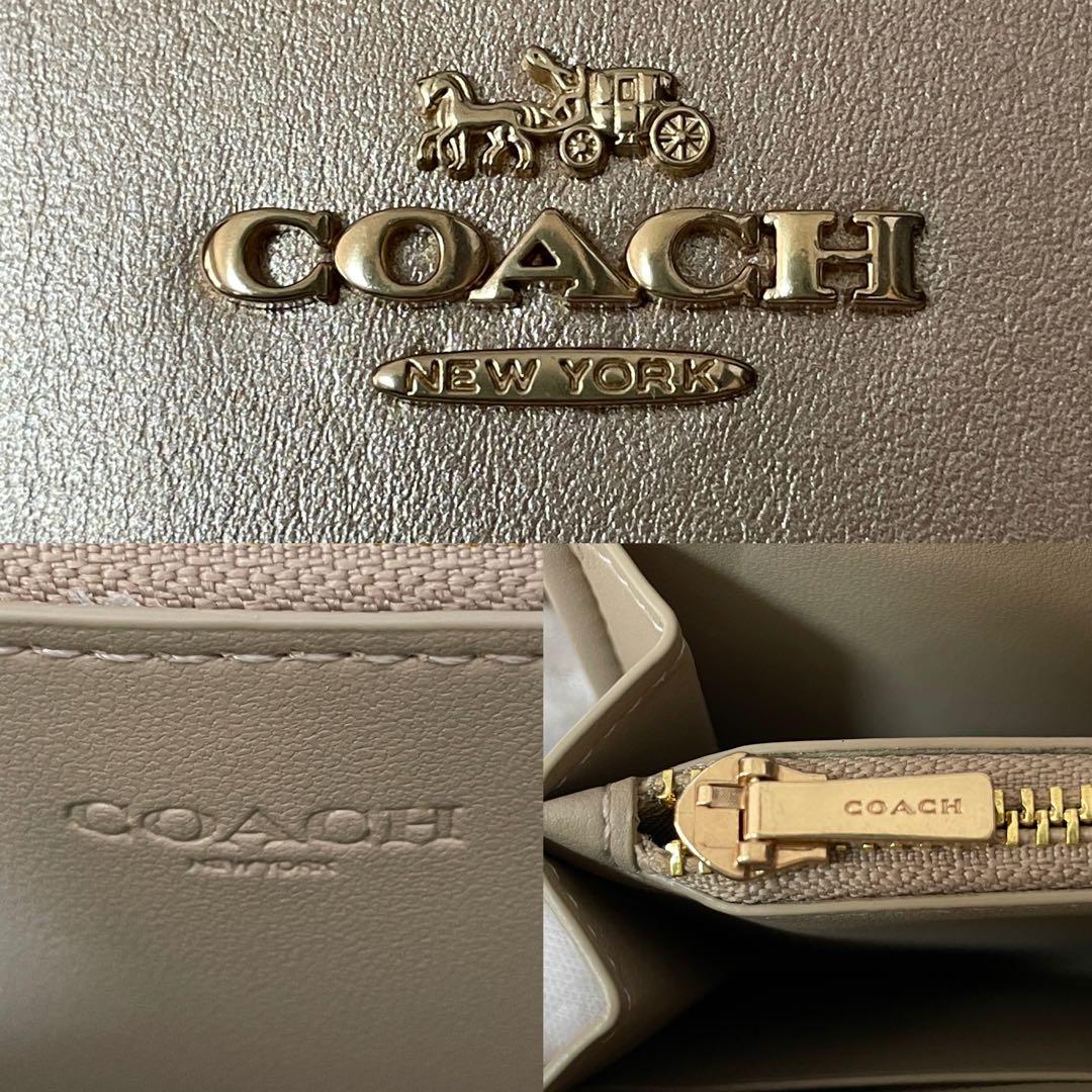 訳あり新品 【箱付き】COACH 長財布 シグネチャー柄