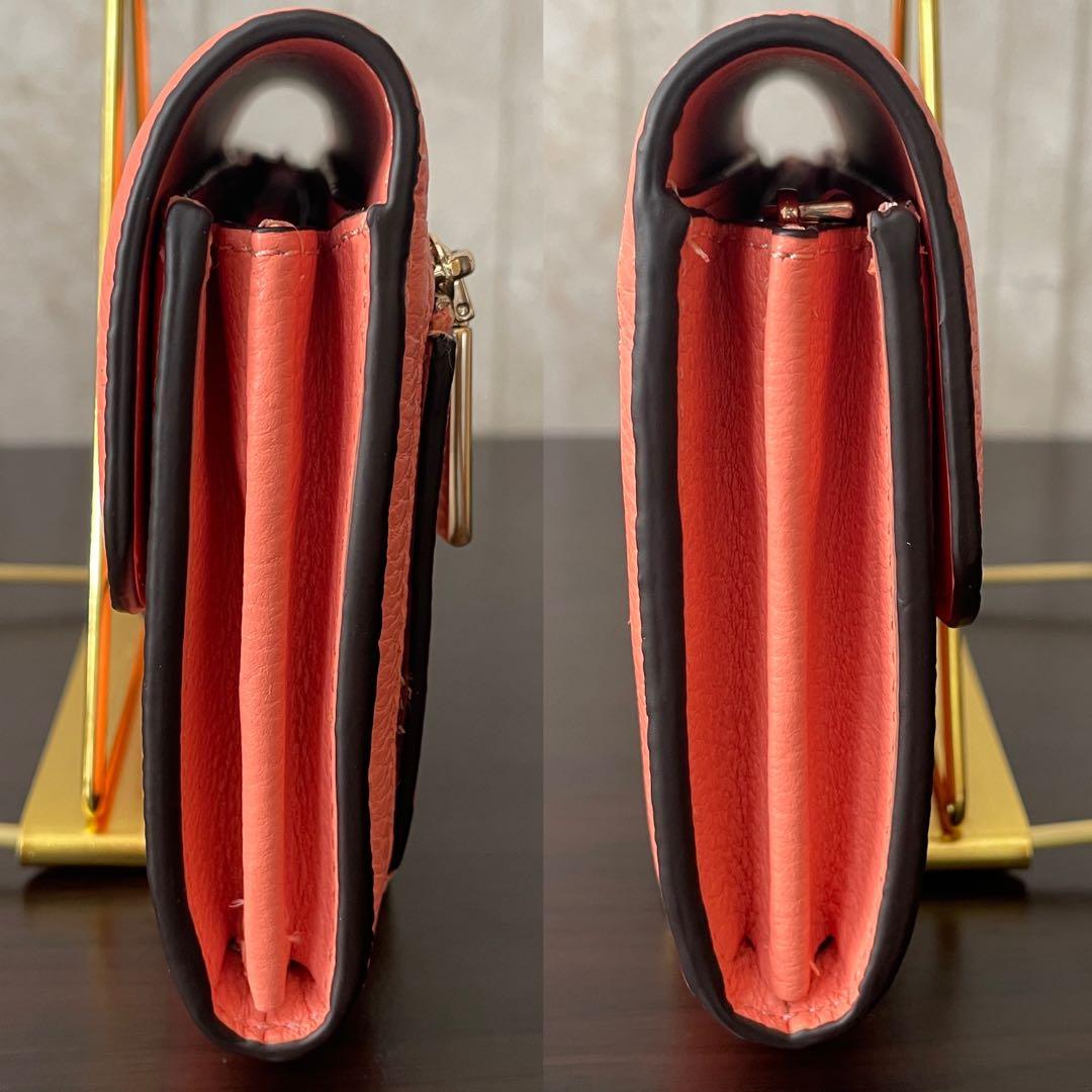 訳あり新品 kate spade 長財布 メロンボール オレンジ系