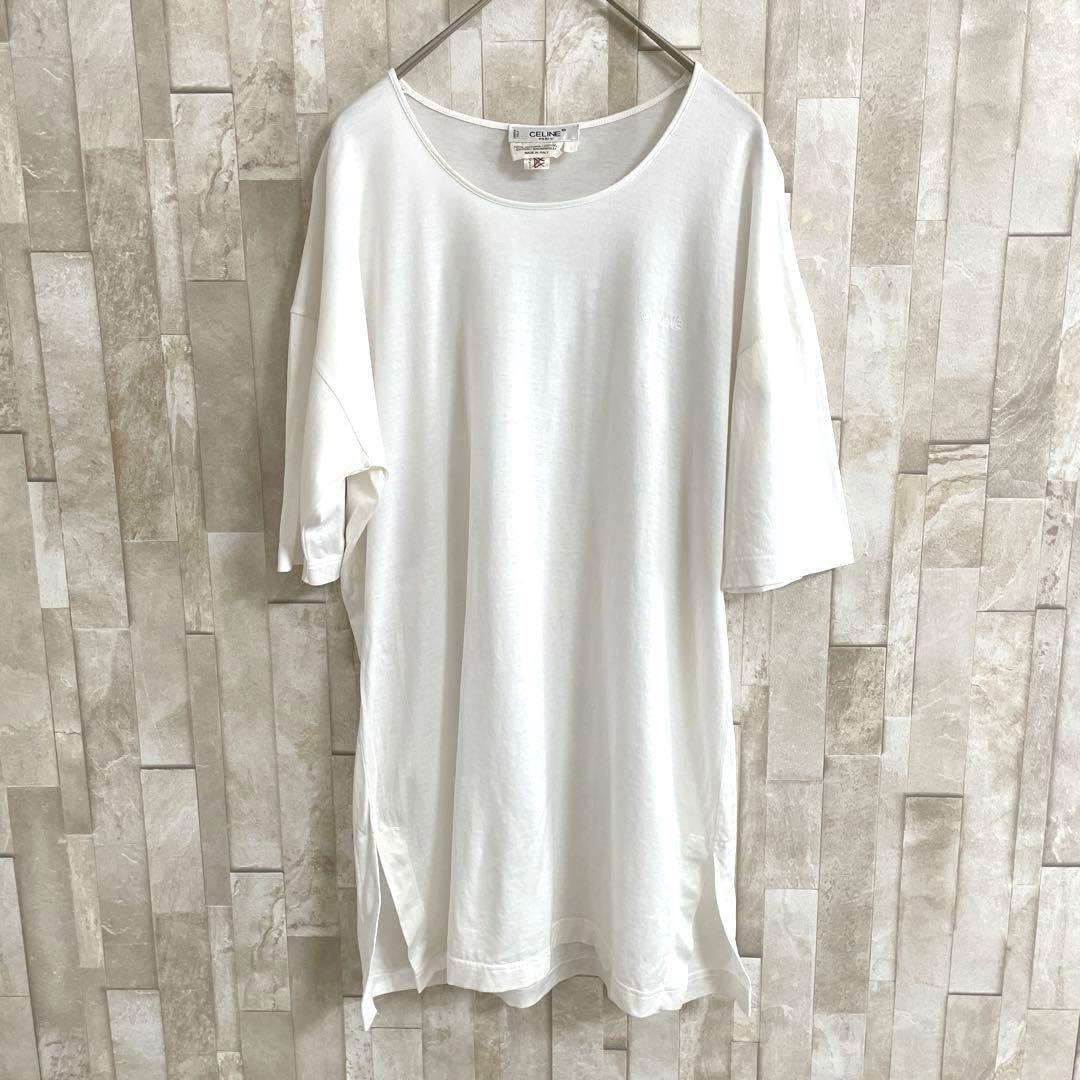 ヴィンテージ CELINE ホワイト オーバーサイズ Tシャツ サイズS