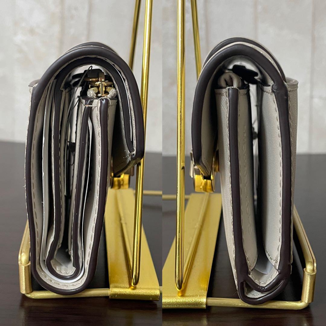 訳あり新品 MICHAEL KORS 三つ折り財布 ライトサンド