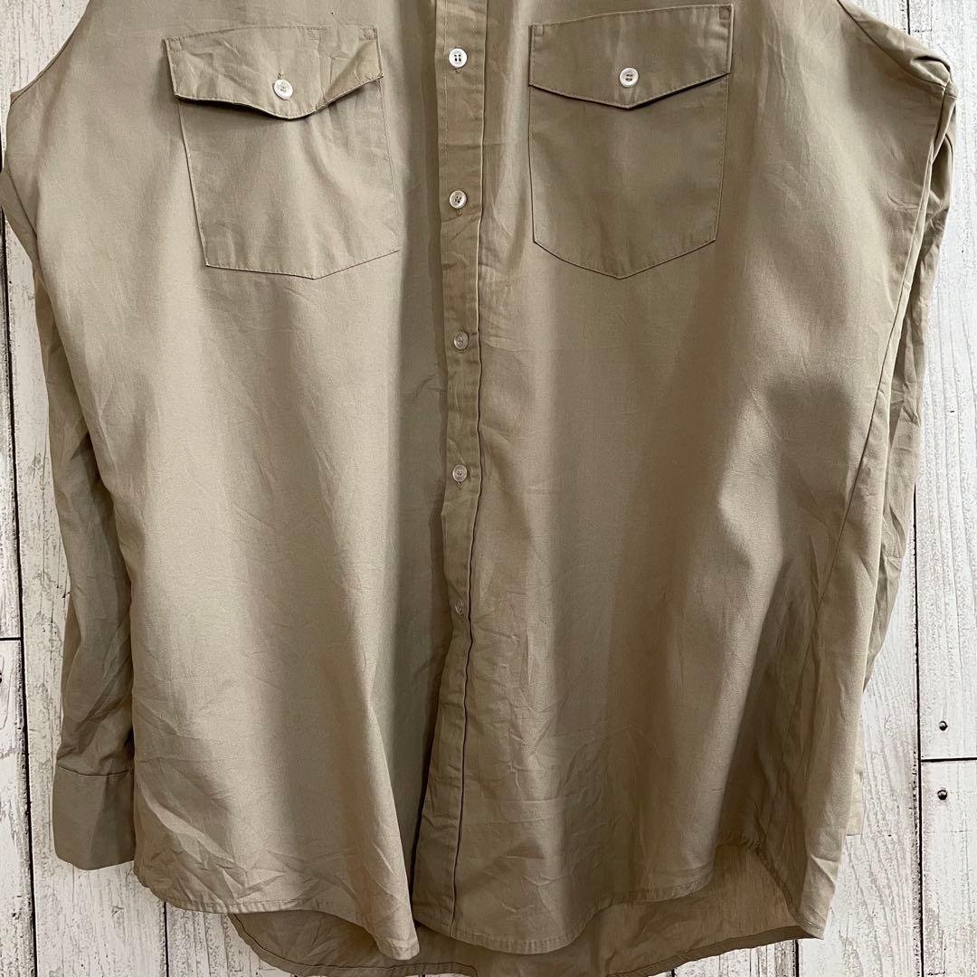 古着 Unitog ユニトグ 長袖ワークシャツ USA製 70年代 ブラウン