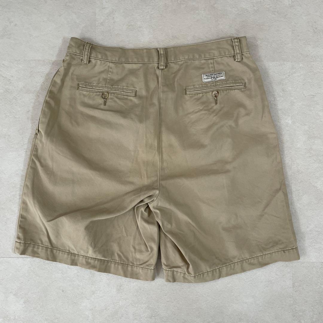 90s POLO RALPH LAUREN ハーフパンツ サイズ33 ベージュ