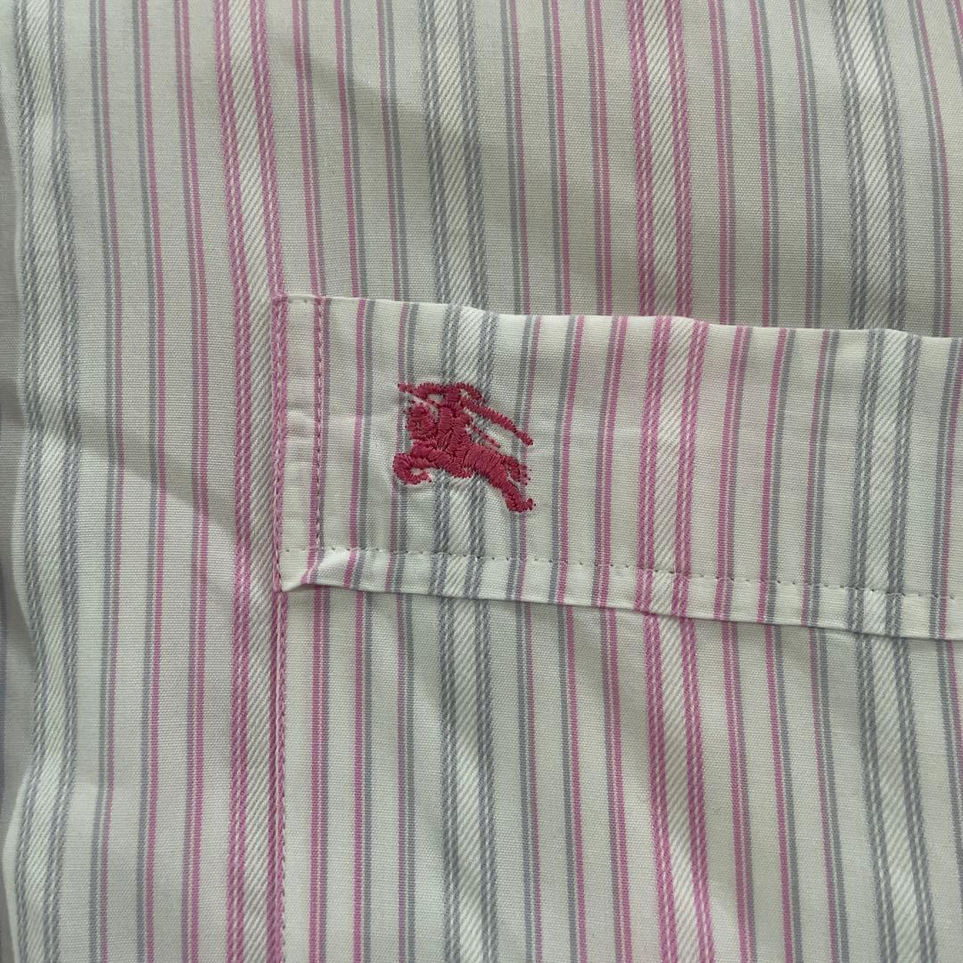 古着 BURBERRY BLACK LABEL 長袖シャツ ストライプ 38