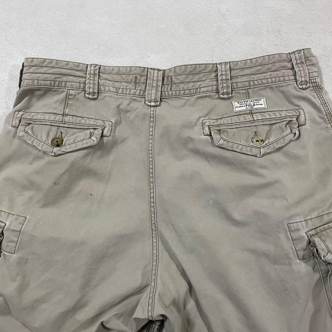 90s POLO RALPH LAUREN ハーフパンツ サイズ38 ベージュ